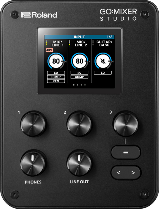 <b>Roland GO:MIXER STUDIO mesa mistura interface audio</b>