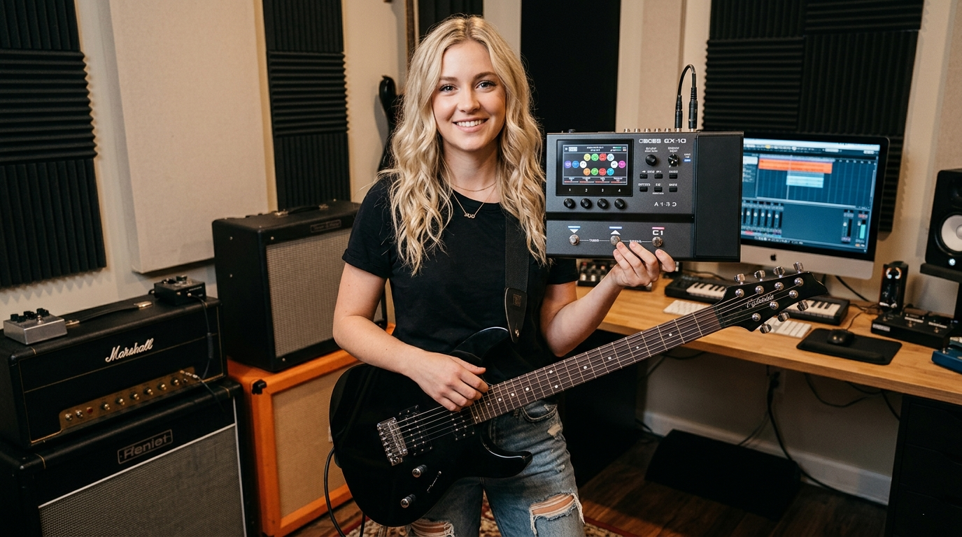 Pedaleira Multi-efeitos para guitarra BOSS GX-10