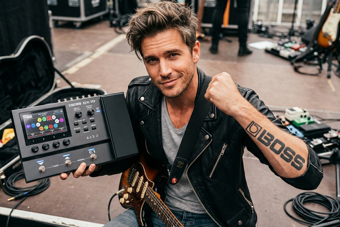 Pedaleira Multi-efeitos para guitarra BOSS GX-10