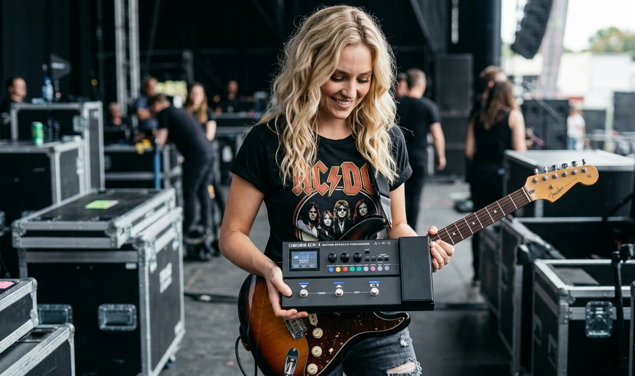 Processador de efeitos ultra-port&aacute;til para guitarra BOSS GX-1