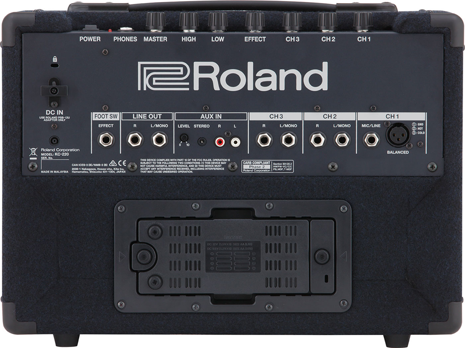 <b>Roland KC-220 Amplificador Stereo para Teclados 30W alimentado a pilhas</b>