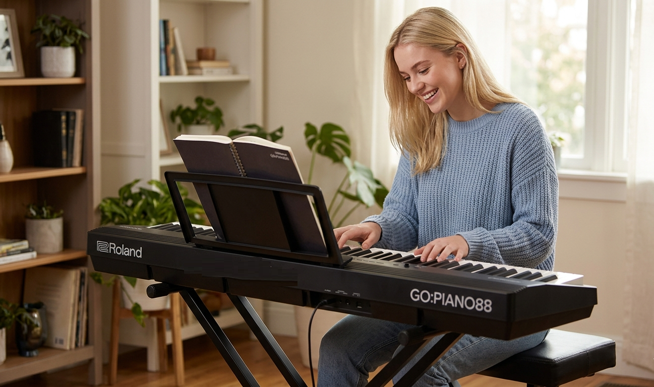 Piano Portátil Roland GO:PIANO 88 GO-88P com USB e Bluetooth