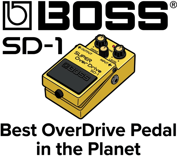BOSS SD-1 SUPER OverDrive Pedal Distor&ccedil;&atilde;o para Guitarra El&eacute;trica