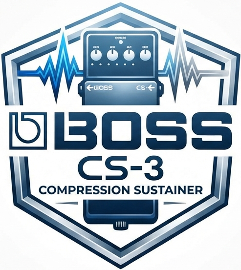 BOSS CS-3 Compression Sustainer Pedal Compacto para Guitarra e Baixo