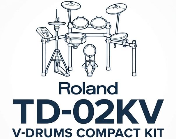 <b>Roland TD-02KV E-Drum Set Conjunto Bateria Eletrónica Iniciação</b>