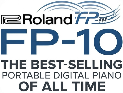 <b>Piano Port&aacute;til Roland FP-10-BK Preto com Porta USB e Bluetooth</b>