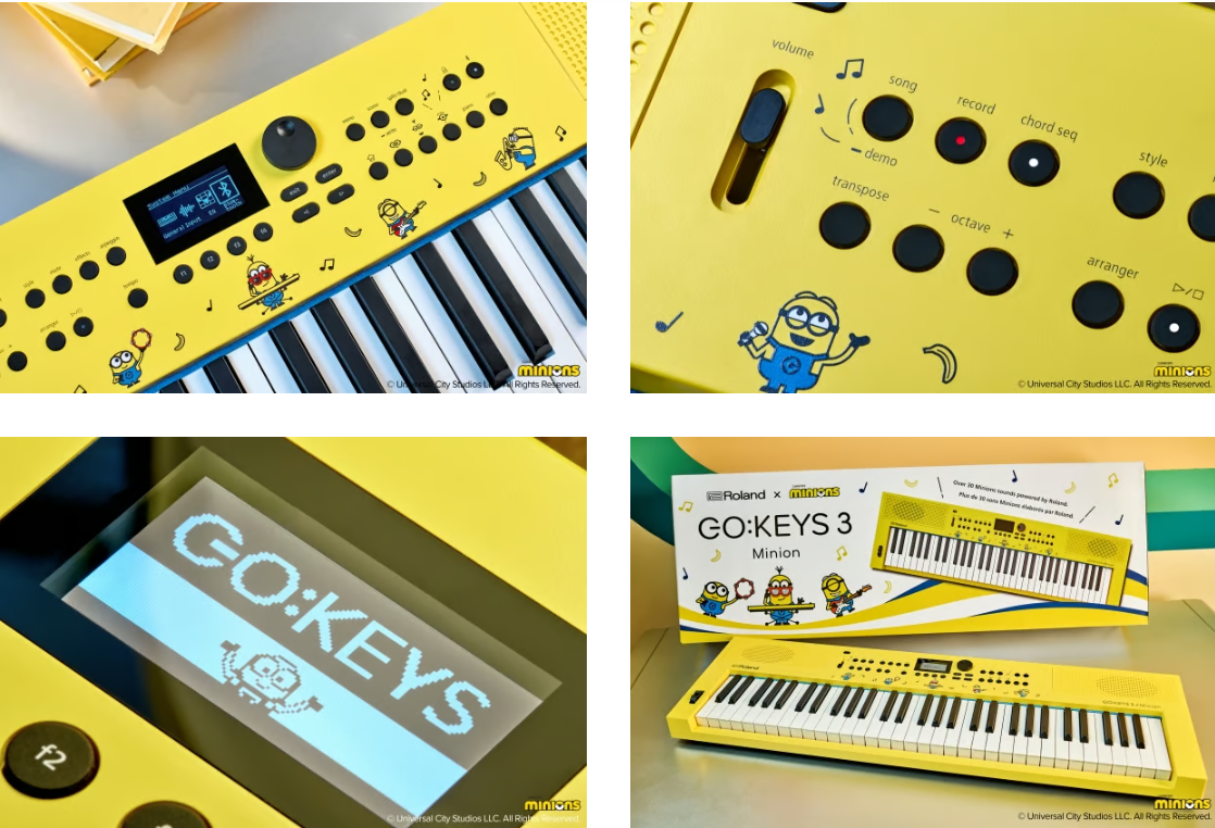 <b>Roland GO:KEYS 3 MINION INSPIRED BY ILLUMINATION’S MINIONS</b>